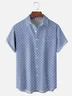 Tall Size Moisture-wicking Geomatric Chest Pocket Casual Shirt