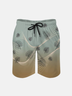 Men's Swim Trunks Hawaiian Tropical Leaves Beach Shorts with Pockets