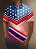 Moisture Wicking American Flag Day Stripe Golf Polo