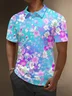Moisture Wicking Cherry Blossoms Sakura Gradient Color Golf Polo
