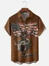 Moisture Wicking American Western Denim Chest Pocket Hawaiian Shirt
