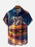 Moisture-wicking Aerospace Cow Hamburger Chest Pocket Casual Shirt