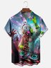 Moisture-wicking Cyberpunk Zombie Electronic Music Festival Rock Art Chest Pocket Casual Shirt