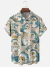 Moisture-wicking Cat Shark Funny Chest Pocket Casual Shirt
