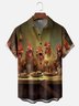 Moisture Wicking Chicken On The Table Chest Pocket Hawaiian Shirt