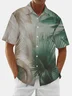 Moisture Wicking Gradient Florals Chest Pocket Hawaiian Shirt