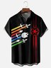 Moisture-wicking Simple Planet Spaceship Art Wars Chest Pocket Bowling Shirt
