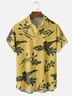 Moisture-wicking Swallow Flower White Art Lotus Same Style Chest Pocket Hawaiian Shirt