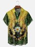 Moisture-wicking Arbor Day Environmental Protection Green Plant Art Chest Pocket Casual Shirt
