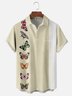 Moisture-wicking Fun Cute Insect Butterfly Specimen Chest Pocket Bowling Shirt
