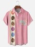 Moisture-wicking Happy Easter Classic Vintage Egg Art Chest Pocket Bowling Shirt