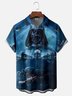 Moisture-wicking Technology Universe Art Star Character Chest Pocket Casual Shirt