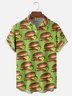 Moisture-wicking Fast Food Burgers Chest Pocket Casual Shirt