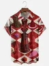 Moisture-wicking Chess Dice Cat Shrimp Chest Pocket Casual Shirt