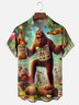 Moisture Wicking Beer Bigfoot Chest Pocket Hawaiian Shirt