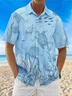 Moisture Wicking Ocean Turtle Chest Pocket Hawaiian Shirt