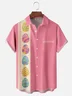 Tall Size Moisture-wicking Easter Dream Egg Chest Pocket Bowling Shirt