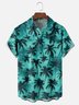 Moisture-wicking Palm Tree Chest Pocket Hawaiian Shirt