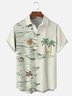 Moisture-wicking Tropical Palm Tree Chest Pocket Hawaiian Shirt