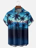 Moisture-wicking Tropical Palm Tree Chest Pocket Hawaiian Shirt