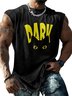 Mens Crewneck Tank Tops Dark Cats Eyes Beach Sleeveless Shirt