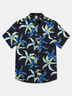 The White Lotus Crocodile Cotton Shirt Floral Casual Summer Beach Hawaiian