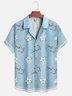 Moisture Wicking White Lotus Crocodile Chest Pocket Hawaiian Shirt