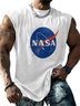 Mens Crewneck Tank Tops NASA Beach Sleeveless Shirt