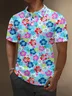 Moisture Wicking Hawaiian Flowers Golf Polo