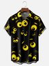 Moisture-wicking Cartoon Eyes Chest Pocket Casual Shirt