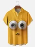 Moisture-wicking Cartoon Characters Chest Pocket Casual Shirt