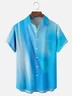 Moisture-wicking Gradient Color Chest Pocket Casual Shirt