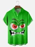 Moisture-wicking Cartoon Characters Chest Pocket Casual Shirt