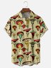 Moisture Wicking Skirt Mushroom Chest Pocket Hawaiian Shirt