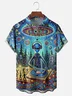 Moisture Wicking Alien Punk Music Party Chest Pocket Hawaiian Shirt