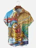 Moisture Wicking Ski Chicken Chest Pocket Hawaiian Shirt