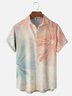 Moisture-wicking Dreamy Floral Gradient Colorful Art Chest Pocket Hawaiian Shirt
