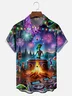 Moisture Wicking Alien Punk Music Party Chest Pocket Hawaiian Shirt