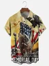 Moisture Wicking Memorial Day Chest Pocket Hawaiian Shirt