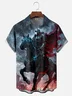 Moisture-wicking Dark Paladin Art Avant-garde Chest Pocket Casual Shirt