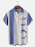 Moisture-wicking Marine Fishes Chest Pocket Bowling Shirt