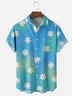 Moisture-wicking Gradient Floral Daisy Chest Pocket Funky Hawaiian Shirt