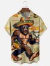 Moisture Wicking Cinco De Mayo Taco Guitar Hat Bigfoot Chest Pocket Hawaiian Shirt