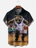 Moisture-wicking USA Basketball Memphis Art Grizzlies Chest Pocket Casual Shirt