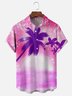 Moisture Wicking Gradient Coconut Tree Chest Pocket Hawaiian Shirt