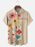 Moisture-wicking Happy Mother's Day Floral Art Chest Pocket Bowling Shirt