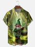 Moisture-wicking Easter Fun Gnome Egg Art Chest Pocket Casual Shirt