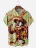 Moisture Wicking Cinco De Mayo Taco Guitar Big Hat Rooster Chest Pocket Hawaiian Shirt