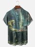 Moisture-wicking Bigfoot vs. Alien Chess Chest Pocket Hawaiian Shirt