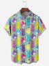 Moisture-wicking Easter Bunny Marshmallow Confection Chest Pocket Casual Shirt